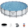 Каркасный бассейн BESTWAY STEEL PRO MAX 427х122см, 15232л 5619D BW